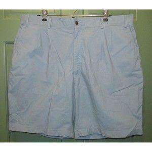 Bugle Boy Company Men's Blue Pleated Casual Shorts Size 40